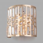 Настенный светильник с хрусталем Eurosvet 10116/2 золото/прозрачный хрусталь Strotskis Lory
