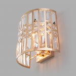 Настенный светильник с хрусталем Eurosvet 10116/2 золото/прозрачный хрусталь Strotskis Lory