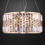 Подвесная люстра с хрусталем Eurosvet 10116/5 золото/прозрачный хрусталь Strotskis Lory