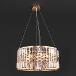 Подвесная люстра с хрусталем Eurosvet 10116/5 золото/прозрачный хрусталь Strotskis Lory