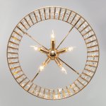 Подвесная люстра с хрусталем Eurosvet 10116/5 золото/прозрачный хрусталь Strotskis Lory