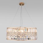 Подвесная хрустальная люстра Eurosvet 10116/8 золото/прозрачный хрусталь Strotskis Lory