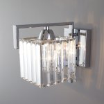 Настенный светильник с хрусталем Eurosvet 10117/1 хром/прозрачный хрусталь Strotskis April