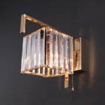 Хрустальное бра Eurosvet 10117/1 золото/прозрачный хрусталь Strotskis April