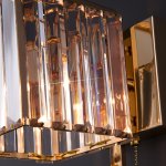 Хрустальное бра Eurosvet 10117/1 золото/прозрачный хрусталь Strotskis April