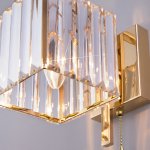 Хрустальное бра Eurosvet 10117/1 золото/прозрачный хрусталь Strotskis April