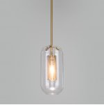 Подвесной светильник со стеклянным плафоном Eurosvet 50201/1 бронза Hugo