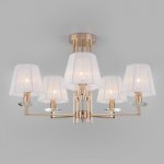 Классическая люстра с абажурами Eurosvet 60114/5 золото Alegria