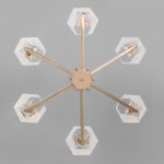 Подвесная люстра с абажурами Eurosvet 60114/6 золото Alegria