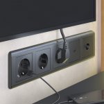 ТВ-розетка оконечная (графит рифленый) W1183004 Werkel