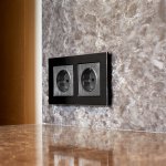 Розетка с заземлением (графит рифленый) W1171004 Werkel