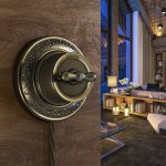 Переключатель одноклавишный (бронзовый) Ретро Werkel W5712012