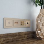 Рамка на 4 поста (шампань) W0041111 Werkel