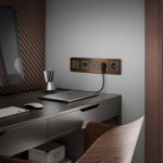 Выключатель двухклавишный проходной (серо-коричневый) Werkel W1122007