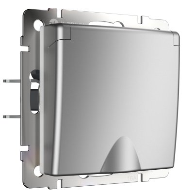 W1171206/ Розетка влагозащ. с зазем. с защит. крышкой и шторками (серебряный) W1171206 W1171206/ Розетка влагозащ. с зазем. с защит. крышкой и шторками (серебряный) W1171206