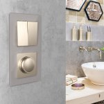 Рамка на 2 поста (дымчатый,стекло) W0021117 Werkel