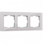 Рамка на 3 поста (дымчатый,стекло) W0031117 Werkel