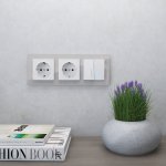 Рамка на 3 поста (дымчатый,стекло) W0031117 Werkel