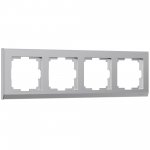 Рамка на 4 поста (серебряный) W0041806 Werkel