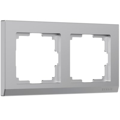 

Рамка на 2 поста (серебряный) W0021806 Werkel, W0021806