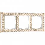 Рамка на 3 поста (белое золото) W0031523 Werkel