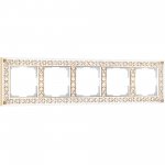 Рамка на 5 постов Antik (белое золото) Werkel W0051523
