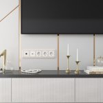 Рамка на 5 постов Antik (белое золото) Werkel W0051523