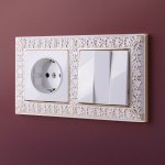 Рамка на 2 поста Antik (белое золото) Werkel W0021523