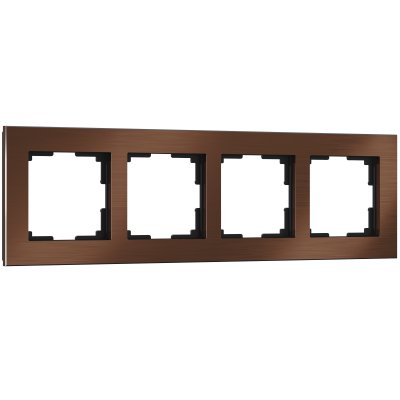 

Рамка на 4 поста (коричневый алюминий) W0041714 Werkel, W0041714