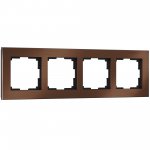 Рамка на 4 поста (коричневый алюминий) W0041714 Werkel