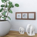 Рамка на 3 поста (коричневый алюминий) Werkel W0031714