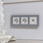 Рамка на 3 поста (серый,стекло) W0031115 Werkel