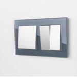 Рамка на 2 поста (серый,стекло) W0021115 Werkel