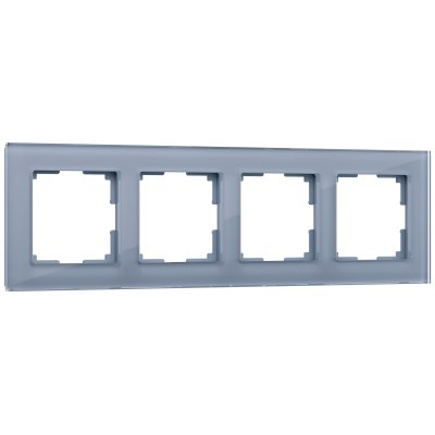 

Рамка на 4 поста (серый,стекло) W0041115 Werkel, W0041115
