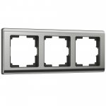 Рамка на 3 поста (глянцевый никель) W0031602 Werkel
