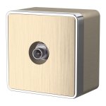 ТВ-розетка оконечная Gallant (шампань рифленый) Werkel W5083010