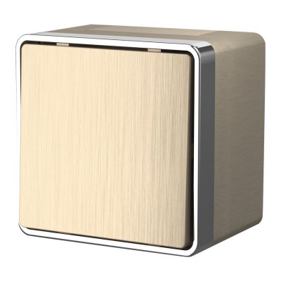Выключатель одноклавишный влагозащищенный Gallant (шампань рифленый) Werkel W5010210 Выключатель одноклавишный влагозащищенный Gallant (шампань рифленый) Werkel W5010210