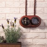 Переключатель одноклавишный (коричневый) Ретро W5612014 Werkel