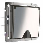 Розетка влагозащ. с зазем. с защит. крышкой и шторками (глянцевый никель) W1171202 Werkel