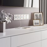 ТВ-розетка проходная (белый) Werkel W1184001