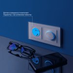 Розетка с заземлением и подсветкой (белая) W1171401 Werkel