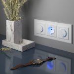 Розетка с заземлением и подсветкой (белая) W1171401 Werkel