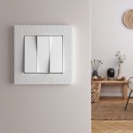 Выключатель трехклавишный (белый) Werkel W1130001