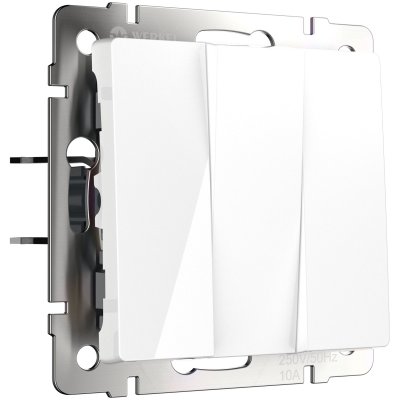 

Выключатель трехклавишный (белый) Werkel W1130001, W1130001