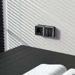 Выключатель двухклавишный с подсветкой Gallant черный с серебром W5020134 W5020134