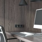 Выключатель одноклавишный с подсветкой Gallant черный с серебром W5010134 W5010134