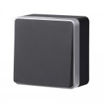 Выключатель одноклавишный Gallant черный с серебром W5010034 W5010034