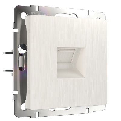 Телефонная розетка RJ-11 (перламутровый рифленый) Werkel W1182013 Телефонная розетка RJ-11 (перламутровый рифленый) Werkel W1182013
