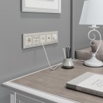 Розетка Ethernet RJ-45 (перламутровый рифленый) W1181013 Werkel