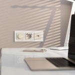 Розетка Ethernet RJ-45 (перламутровый рифленый) W1181013 Werkel